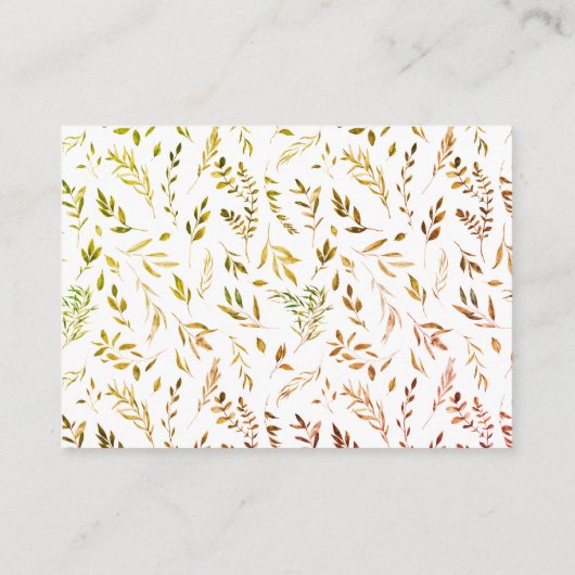 Fall Woodland Pumpkin Baby Showspiel Begleitkarte (Rückseite)