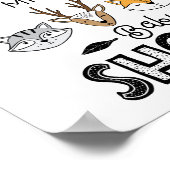 Fall Woodland Tierdusche Begrüßungszeichen Poster (Ecke)