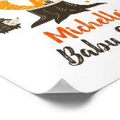 Fall Woodland Tierdusche Begrüßungszeichen Poster (Ecke)