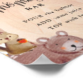 Fall Woodland Tiere Momosa Bar Sign Poster (Ecke)