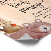 Fall Woodland Tiere schätzen wie viele Spielzeiche Poster (Ecke)