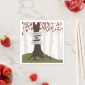 Fall Woodland Wedding Napkins - Rote Blätter Serviette (Beispiel)