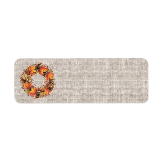 Fall Wreath Address Labels (Vorne)