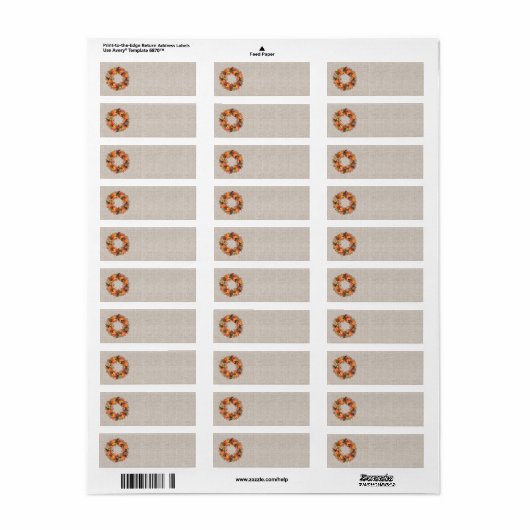 Fall Wreath Address Labels (Vorne)