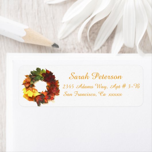 Fall Wreath Address Labels (Insitu)