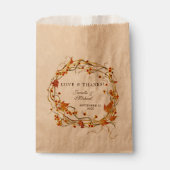 Fall Wreath Bittersweet Rustic Elegante Hochzeit Geschenktütchen (Vorderseite)