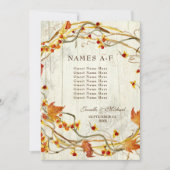 Fall Wreath Bittersweet Rustic Empfang Names (Vorderseite)