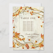 Fall Wreath Bittersweet Rustic Weddings Numbers Einladung (Vorderseite)