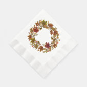 Fall Wreath Cocktail Paper Napkin Serviette (Ecke)