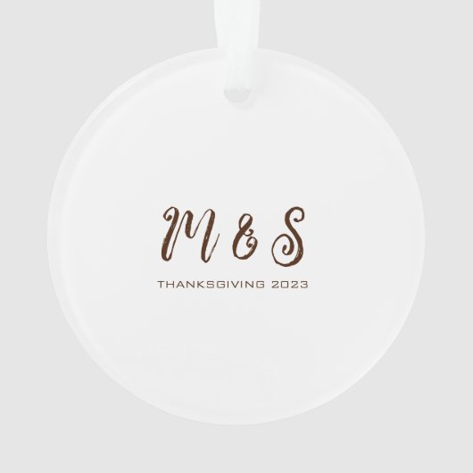 Fall Wreath Digital Painting Ornament (Rückseite)