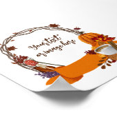 Fall Wreath Digital Painting Poster (Ecke)