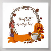 Fall Wreath Digital Painting Poster (Vorne)
