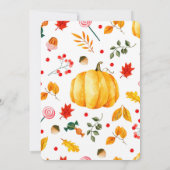 Fall Wreath Erntedank Dinner Einladung (Rückseite)