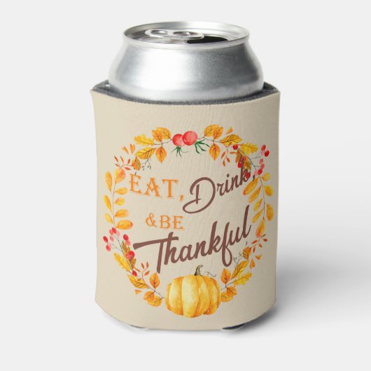 Fall Wreath Erntedank Dosenkühler (Kanne Rückseite)