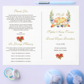 Fall-Wreath-Erntedank-Hochzeitsprogramm Flyer (Einzeln)
