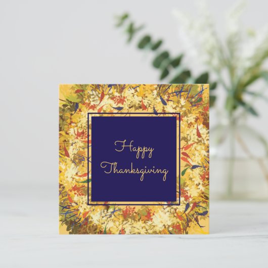 Fall Wreath Feiertagskarte (Stehend Vorderseite)