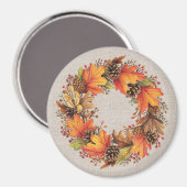 Fall Wreath Magnet (Vorderseite/Rückseite)