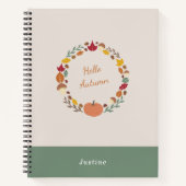 Fall Wreath-Notebook Notizblock (Vorderseite)