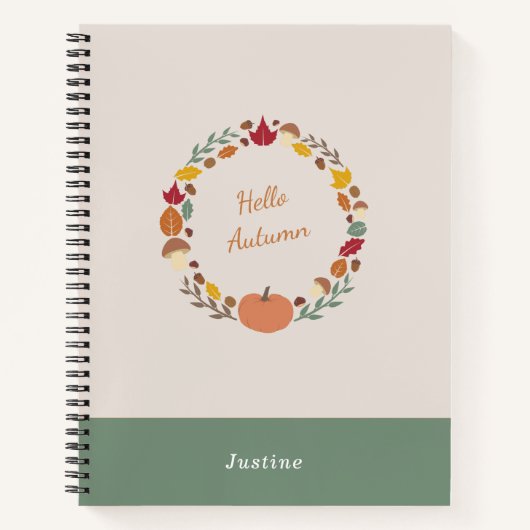 Fall Wreath-Notebook Notizblock (Vorderseite)