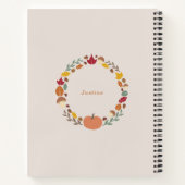 Fall Wreath-Notebook Notizblock (Rückseite)