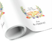 Fall Wreath Pumpkins Erntedank Dinner Monogram Geschenkpapier (Rolleneckpunkt)