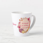 Fall Wreath Quote Latte Tasse (Rechte Ecke)