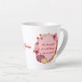 Fall Wreath Quote Latte Tasse (Rechte Ecke)