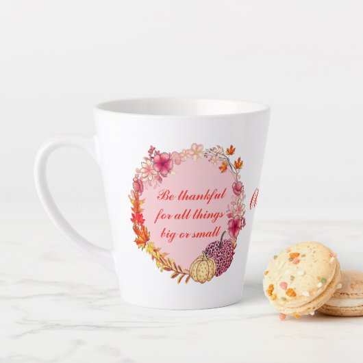 Fall Wreath Quote Latte Tasse (Beispiel)
