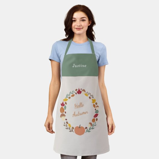 Fall Wreath-Schürze Schürze (Getragen)