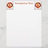 Fall Wreath Thanksgiving Menu (Vorderseite)