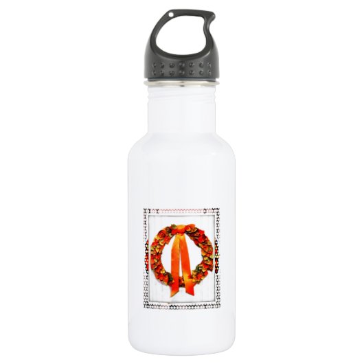 Fall Wreath Trinkflasche (Vorderseite)