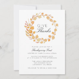 Fall Wreath Watercolor Erntedank laden Einladung