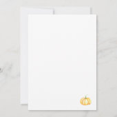 Fall Wreath Watercolor Erntedank laden Einladung (Rückseite)