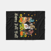 Fall Yall French Bulldog Leopard Pumpkin Fleecedecke (Vorderseite (Horizontal))