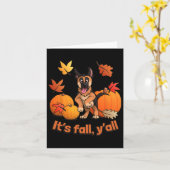 Fall Yall German Shepherd Puppy Karte (Gelbe Blume)