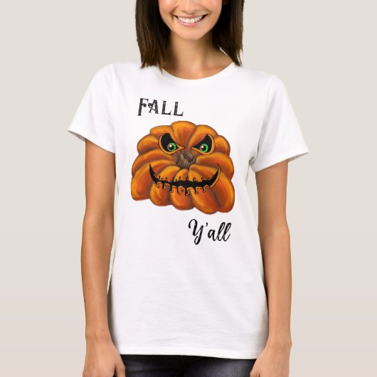 Fall Y'all Jack-o-Lantern T - Shirt (Vorderseite)