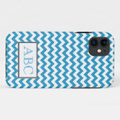 Fall Zickzack Blue & White iPhone 5 Case-Mate iPhone Hülle (Rückseite (Horizontal))
