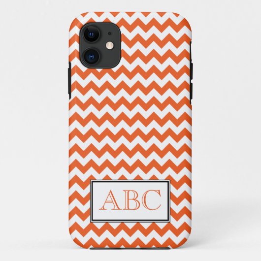 Fall Zickzack Orange & White iPhone 5 Case-Mate iPhone Hülle (Rückseite)