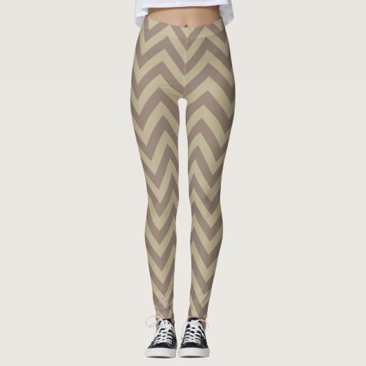 Fall Zickzack Pattern Leggings (Vorderseite)