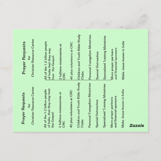 Fall Zone Kundgebung Rev. 3 Postkarte (Rückseite)