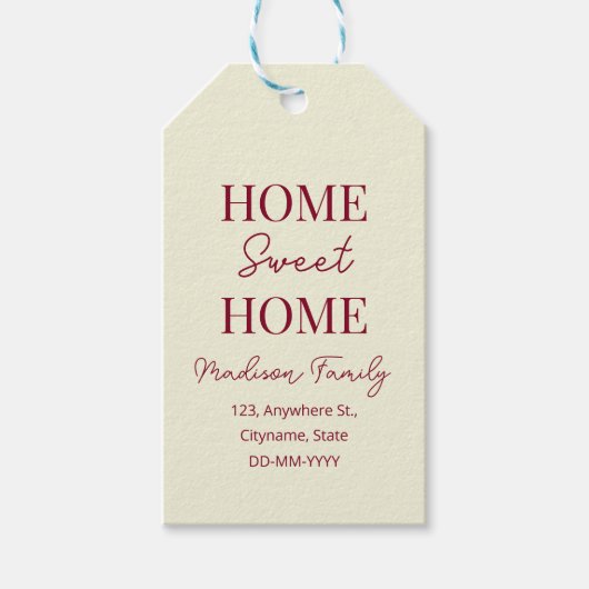 Fall Zuhause Sweet Zuhause Open House Geschenkanhänger (Vorderseite)