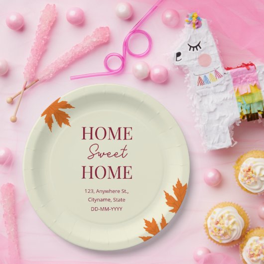 Fall Zuhause Sweet Zuhause Open House Pappteller (Party)