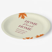 Fall Zuhause Sweet Zuhause Open House Pappteller (Schrägansicht)