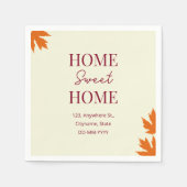 Fall Zuhause Sweet Zuhause Open House Serviette (Vorderseite)