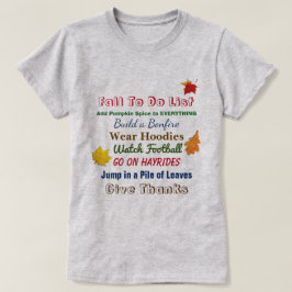 Fall, zum des T - Shirt der Listen-Frauen zu tun