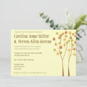 Fall-Zweig-Baum-12x18, das Einladung Wedding ist (Stehend Vorderseite)