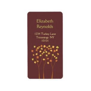 Fall-Zweig-Baum-Adressen-Etikett Adressaufkleber