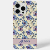 Fallabdeckung für blaue und rosa florale iPhone Case-Mate iPhone Hülle (Rückseite)