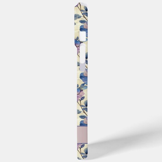 Fallabdeckung für blaue und rosa florale iPhone Case-Mate iPhone Hülle (Rückseite / Links)