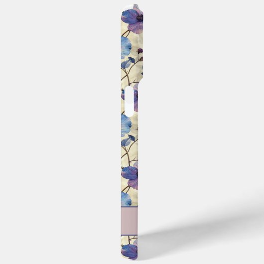 Fallabdeckung für blaue und rosa florale iPhone Case-Mate iPhone Hülle (Rückseite / Rechts)